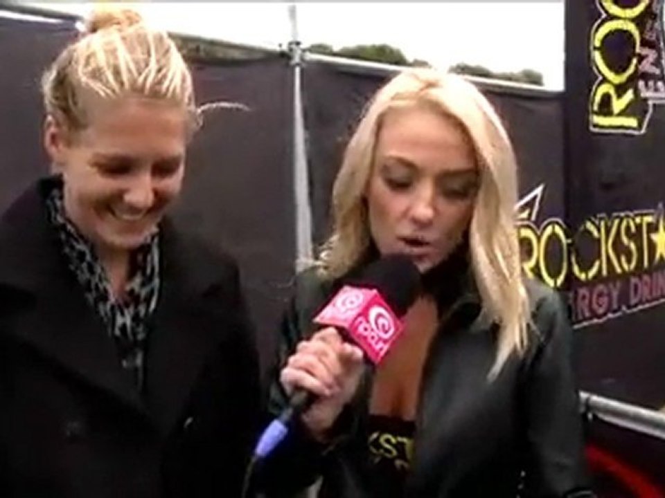 Rockstar's Brooke with Stephanie Gilmore - 2010 Rip Curl Pro Bells Beach