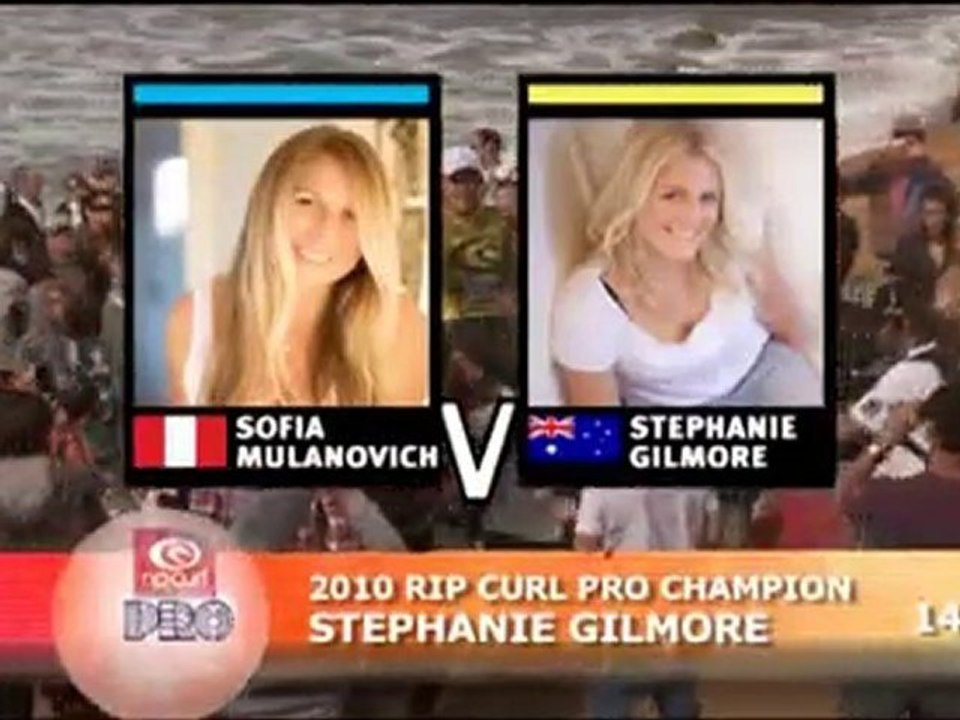 Stephanie Gilmore vs. Sofia Mulanovic in Finals - 2010 Rip Curl Women's Pro Bells Beach