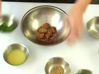 Poached Fish with Asparagus, Tomato, and Fennel Salad