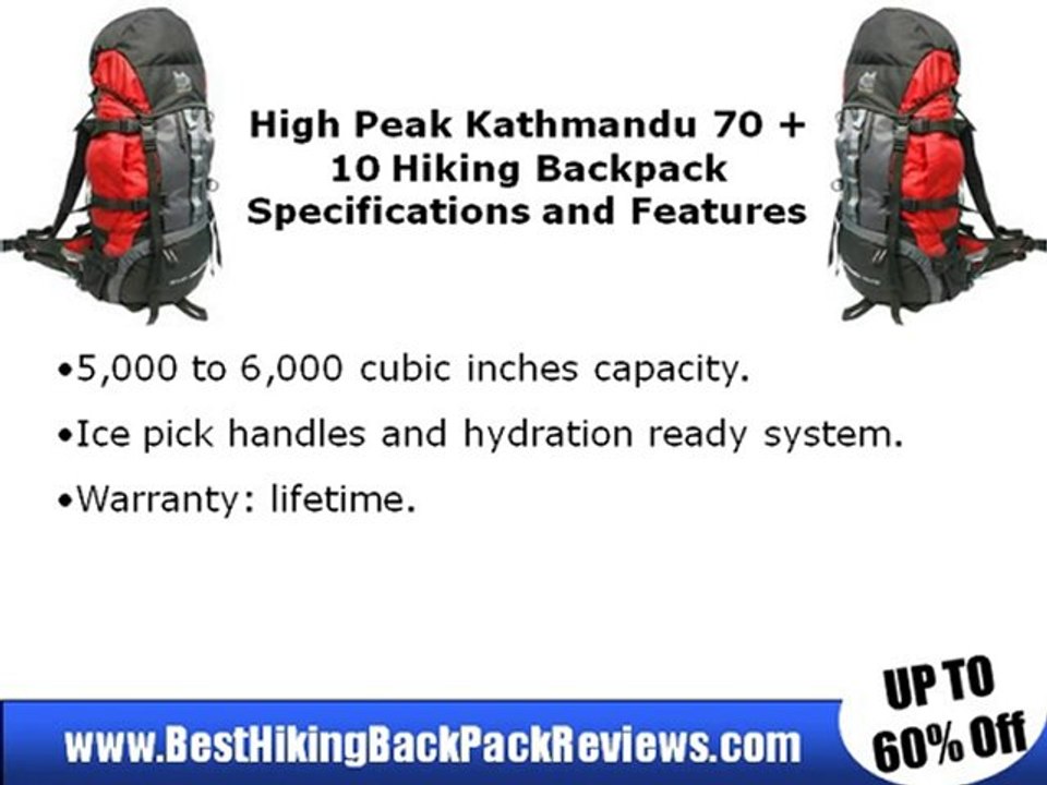 High Peak Kathmandu 70 + 10 Hiking Backpack