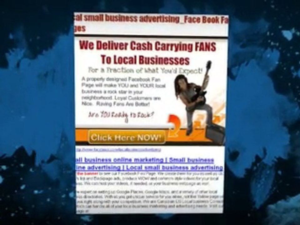 Small business online advertising,Facebook Fan Pages