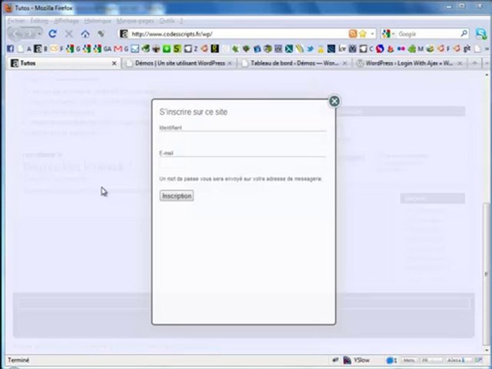 Connexion inscription déconnexion avec Ajax pour WordPress