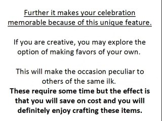 Unique Wedding Favours Ideas