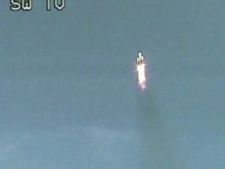 Giant rocket blasts into space