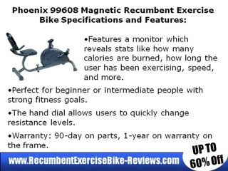 Phoenix 99608 Magnetic Recumbent Exercise Bike