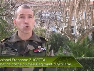 Visite du CEMAT au 54e régiment d’artillerie.