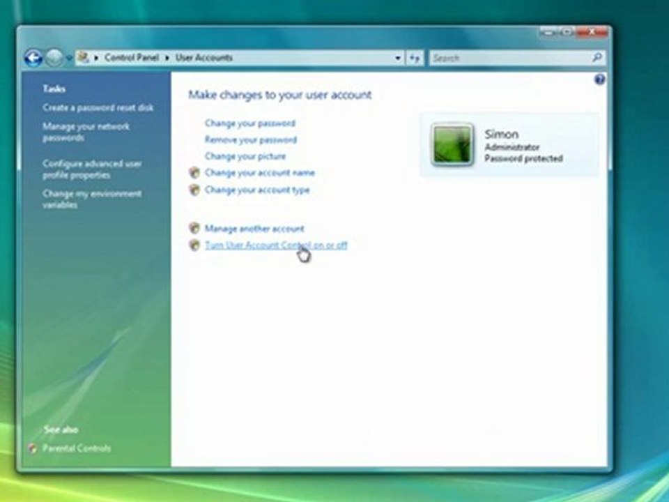 How to disable UAC in windows vista (www.pcdocpro.com)
