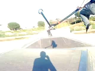 Crash scooter tricks