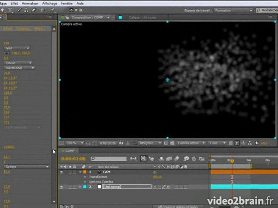 Adobe After Effects CS5 : Différents types d'émetteur