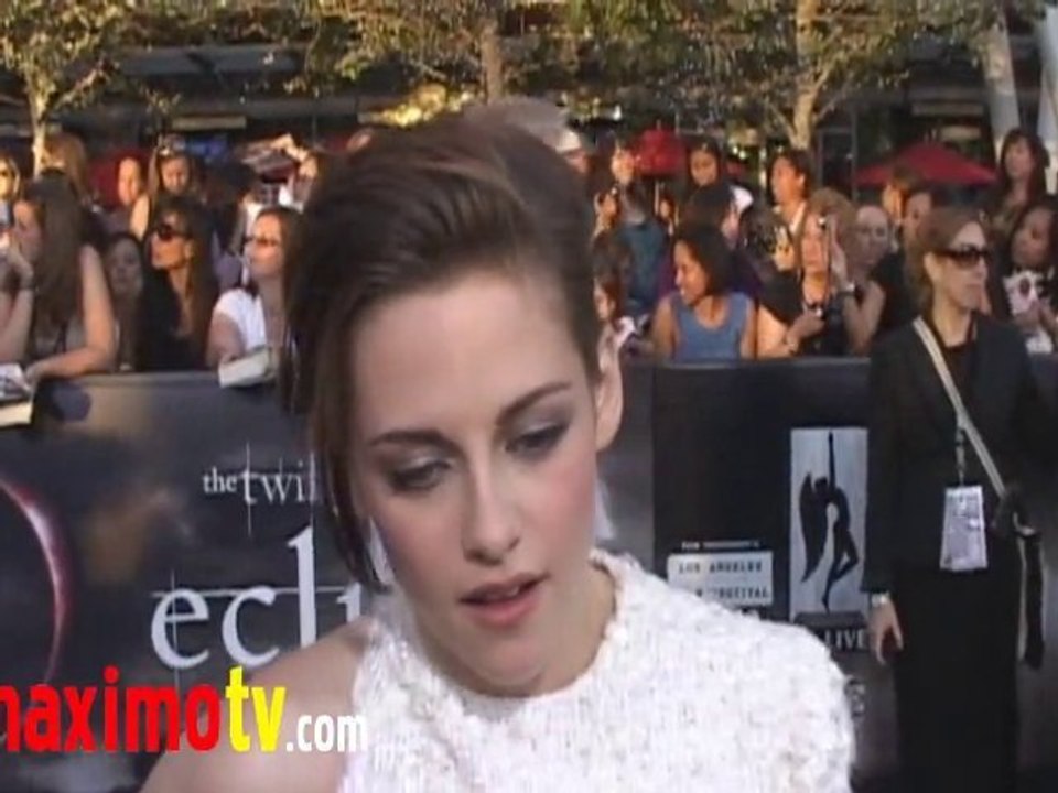 KRISTEN STEWART on her Dress at "ECLIPSE" Premiere Arrivals