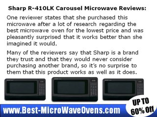 Sharp R-410LK Carousel Microwave Oven