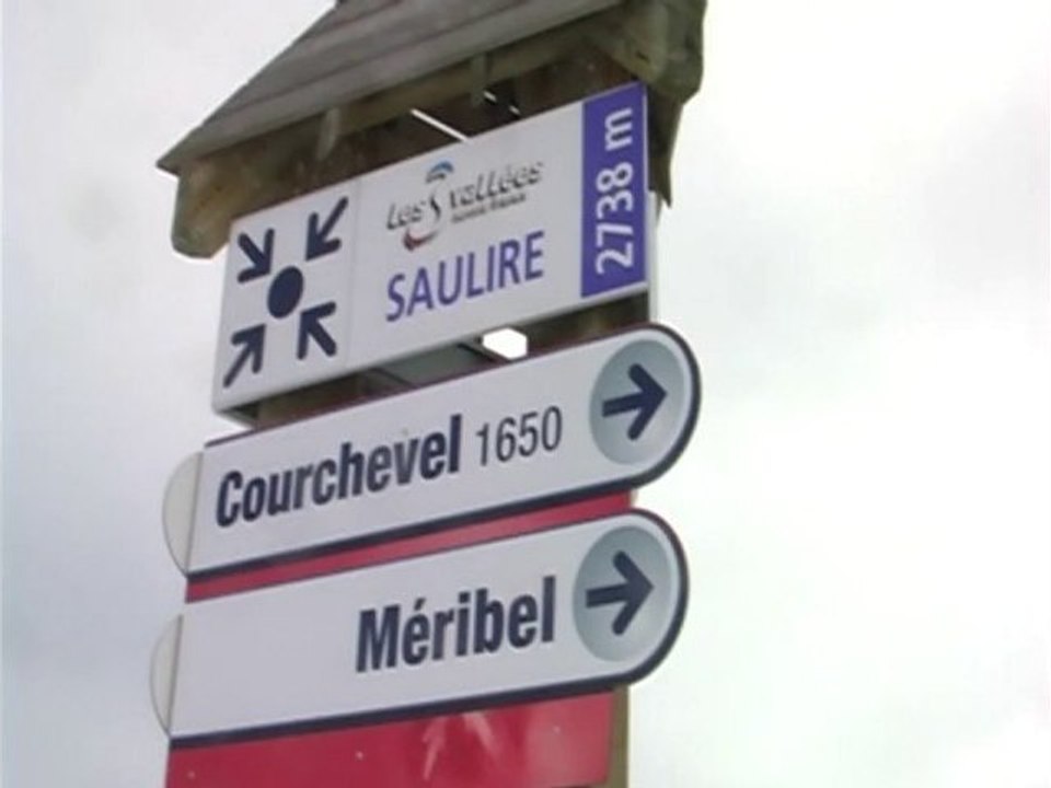 Freeride powder skiing in Les Menuires, France - Jan 2011
