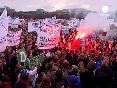 Dutch students clash with police over education cuts