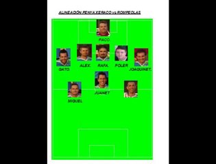 ALINEACION PENYA XERACO VS ROMPEOLAS