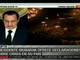 Mubarak llama a fuerzas políticas a negociar