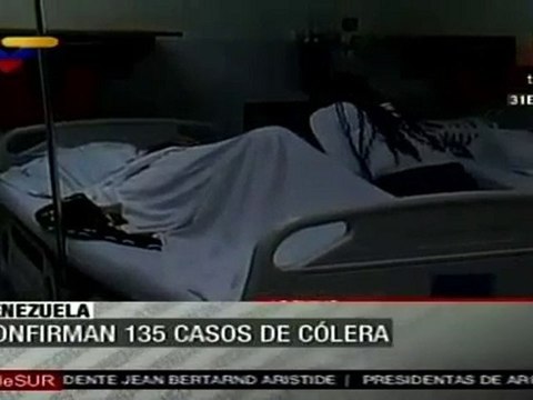 Se elevan a 135 los casos de cólera confirmados y tratados en Venezuela