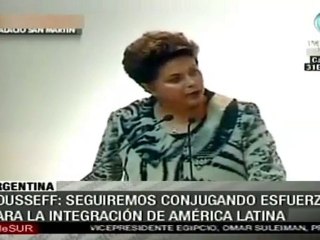 Argentina y Brasil deben fortalecer alianza: Rousseff