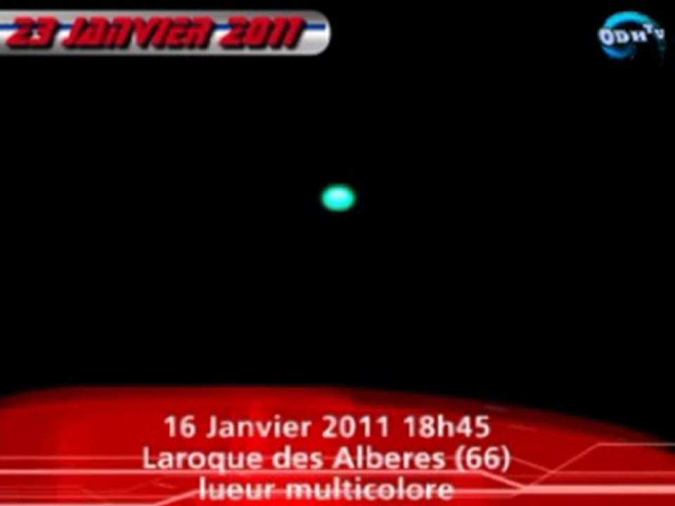 Alerte Ovnis France 23.01.11