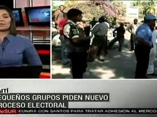 Pequeños grupos piden nulidad de elecciones en Haití