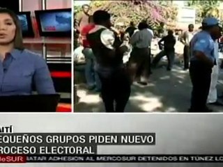 Pequeños grupos piden nulidad de elecciones en Haití