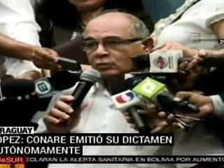Gobierno paraguayo afirma que el Ejecutivo no influyó en la decisión de la Conare