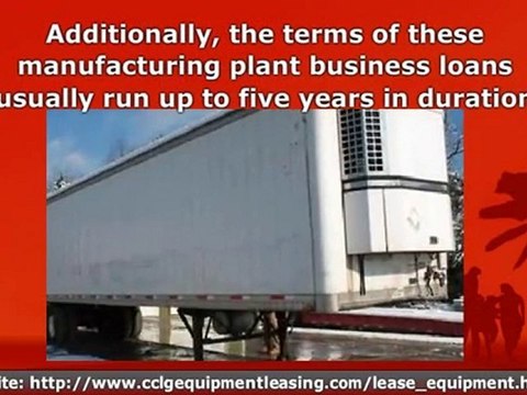 Manufacturing Plant Used Equipment Commercial Business Finan