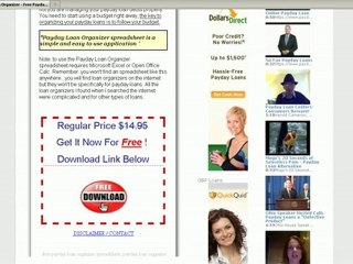 Payday Loan Debt Software Spreadsheet