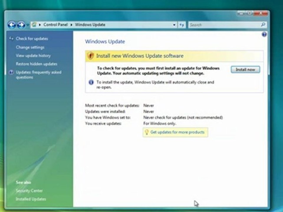 How to stop automatic updates in vista (www.pcdocpro.com)