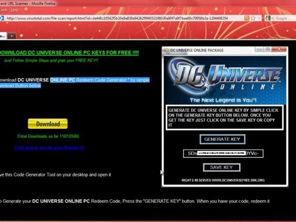 DOWNLOAD DC UNIVERSE ONLINE PS3 KEYS WORKING SUREITY