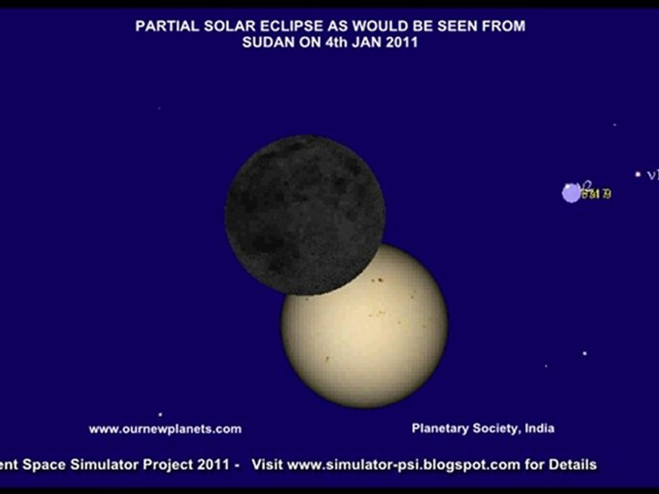 4th Jan 2011 Eclipse SUDAN  يناير 2011 الكسوف السودان