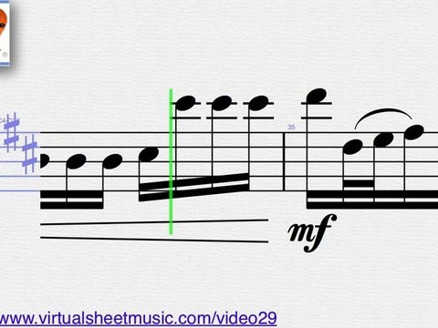 Johann Pachelbel's, Canon in D flute solo sheet music - Vide