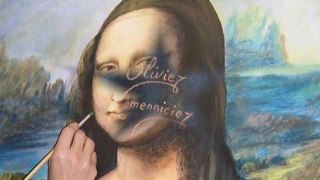 MONA LISA - La Joconde - Olivier Lemennicier Artiste peintre sur toile, Peinture Acrylique - Vidéo