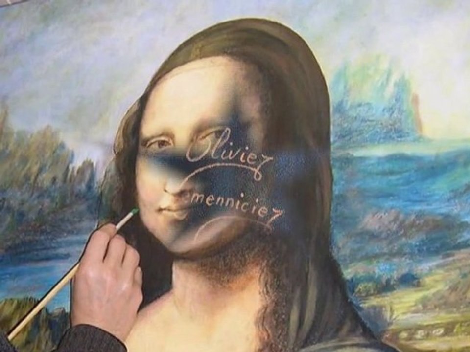 MONA LISA - La Joconde - Olivier Lemennicier Artiste peintre sur toile, Peinture Acrylique - Vidéo