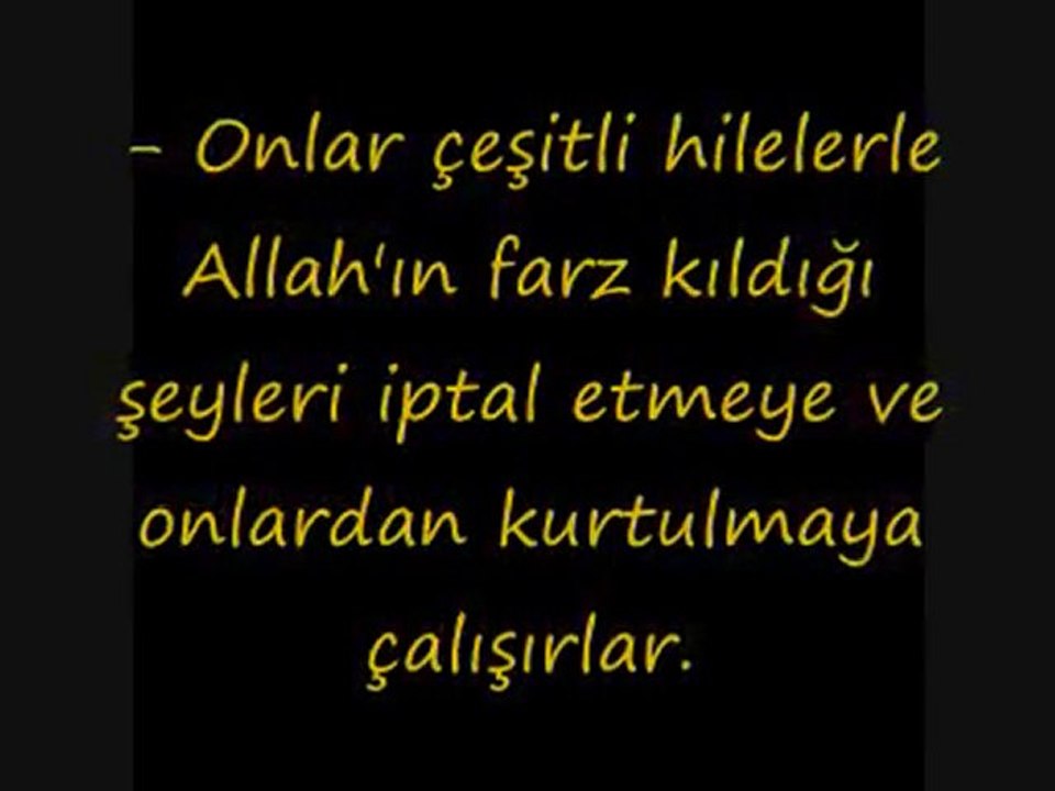 Münafıkların Sıfatları