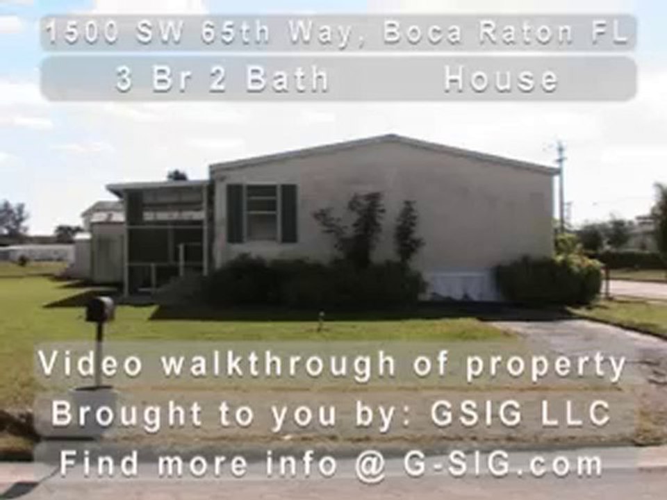 Video Walk Through of 1500 SW 65th Way, Boca Raton FL ...