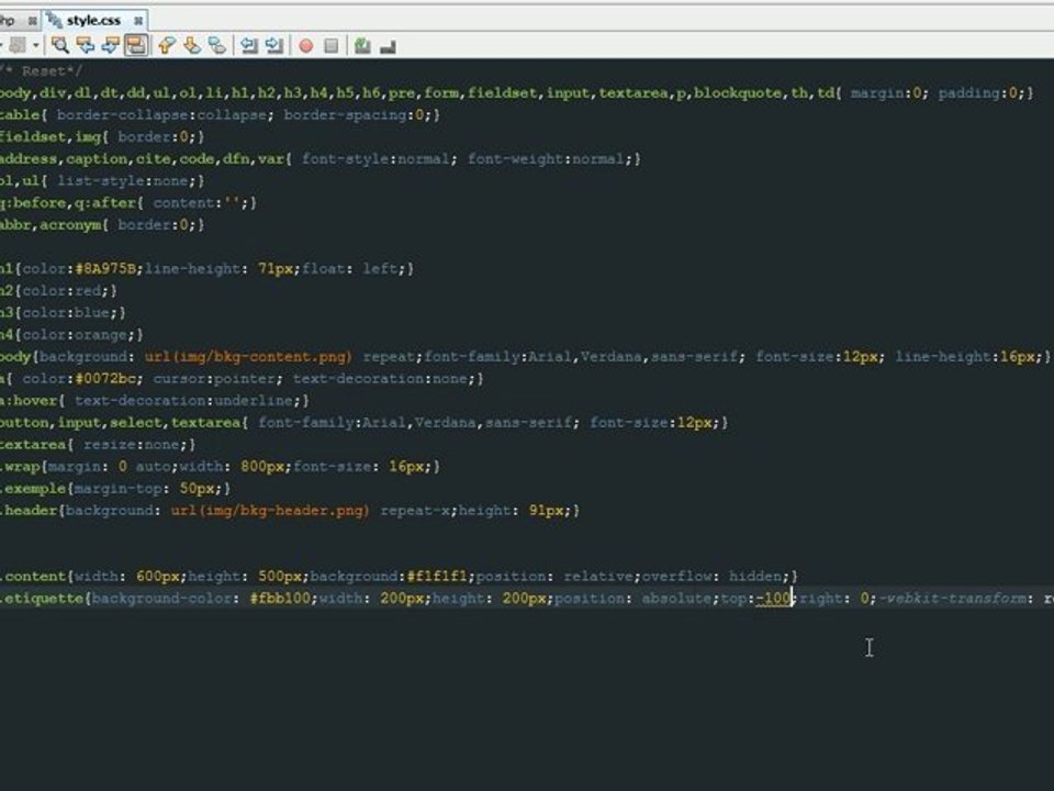 Tutoriel CSS3 : Créer une etiquette en CSS3