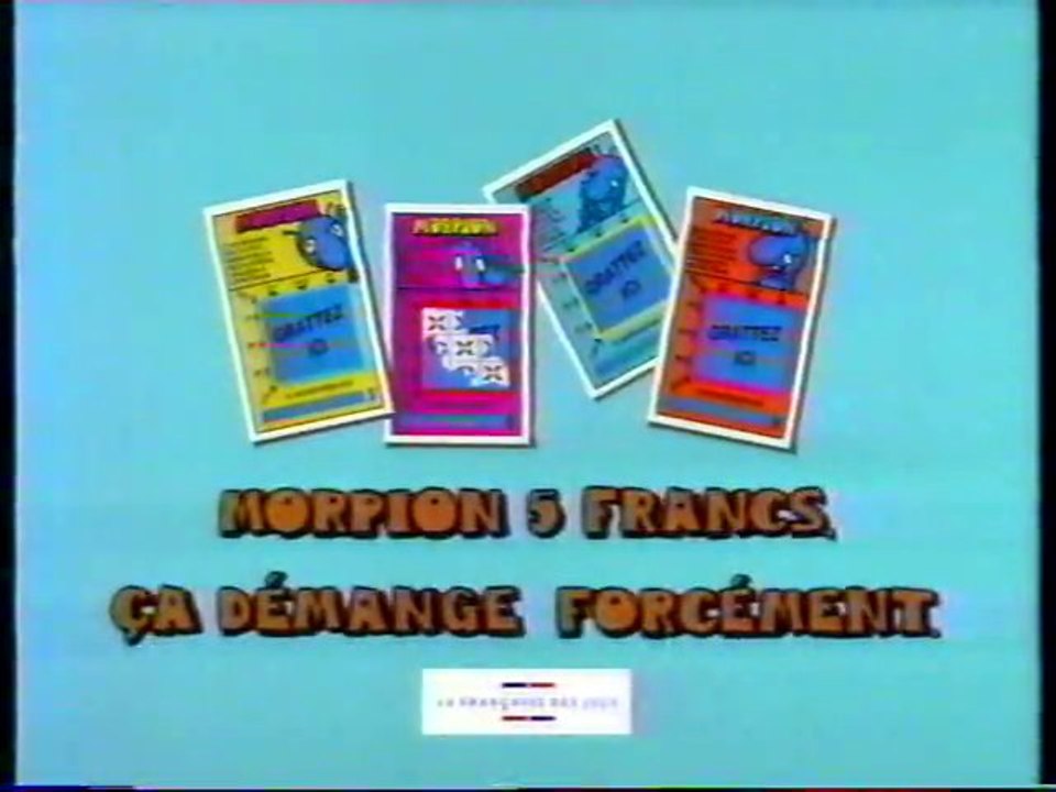 Publicité Morpion Francais des jeux 1996