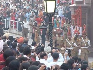 Inde 2010 - Wagah border वाघा सीम> Fermeture de la frontière