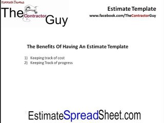 Easy Construction Estimating with Estimate Template 🏗️