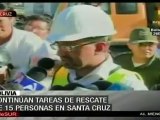 Prosigue rescate de sobrevivientes en edificio desplomado en Bolivia