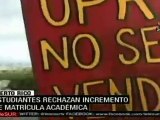 Estudiantes portoriqueños movilizados en rechazo al incremento de matrícula académica