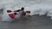Jake Ament and John McConville Freestyle Kayaking Big Waves on Lake Michigan