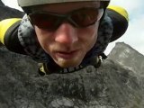 Neil Amonson Base Jump Head Cam in Norway