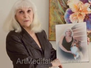 Woman & smiling puppy - Photo Portrait on canvas