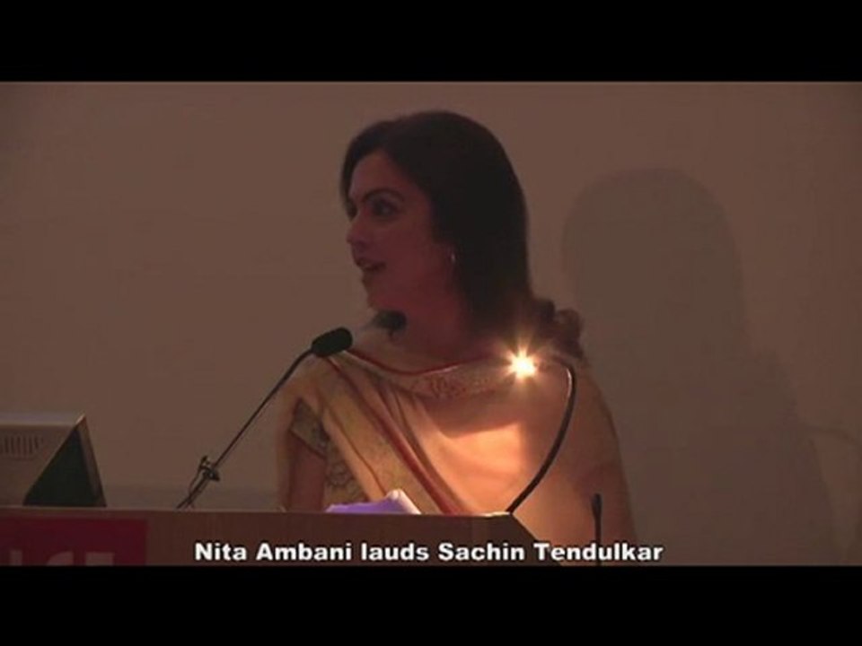 Nita Ambani acclaims Sachin Tendulkar
