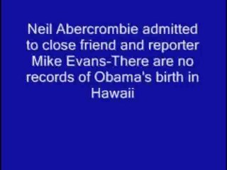 Abercrombie Admits There Are No Obama Birth Records