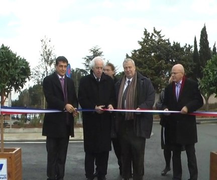 inauguration rond-point rte de vendres