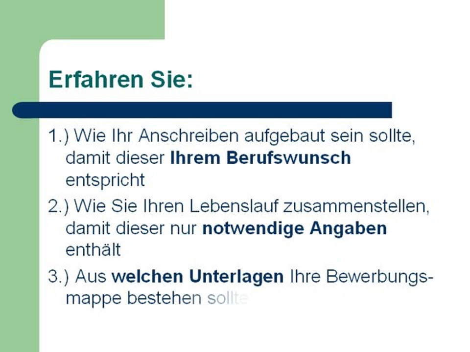 Perfekte Bewerbung schreiben