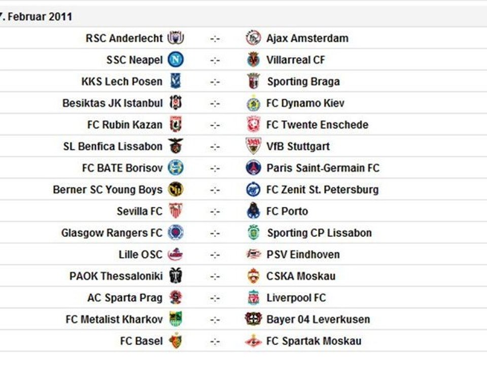 UEFA Europa League Draw elimination Round