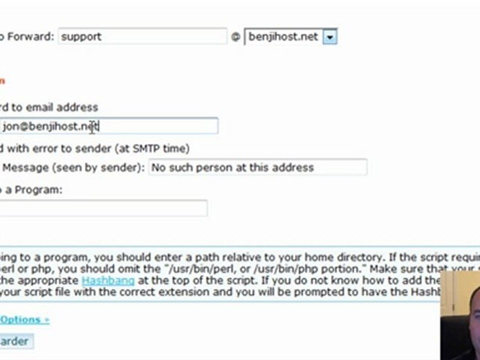Create Email Forwarder